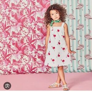 Janie and Jack beautiful flamingo dress size 12